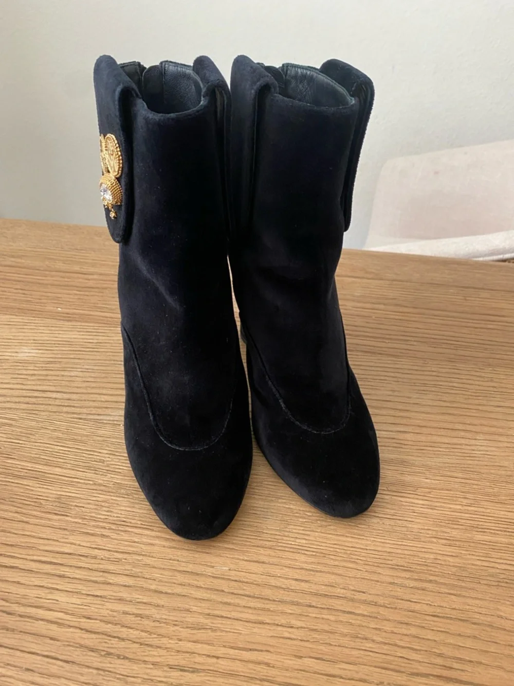 Chanel coin pendant booties